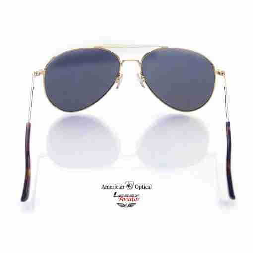 AO American Optical General Pilot Sunglasses - Gold Gray - Image 5